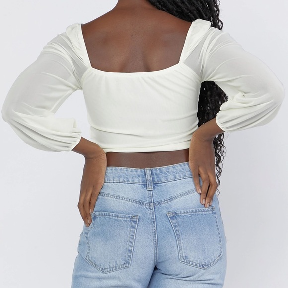 Forever 21 white crop top #136 - Picture 2 of 7